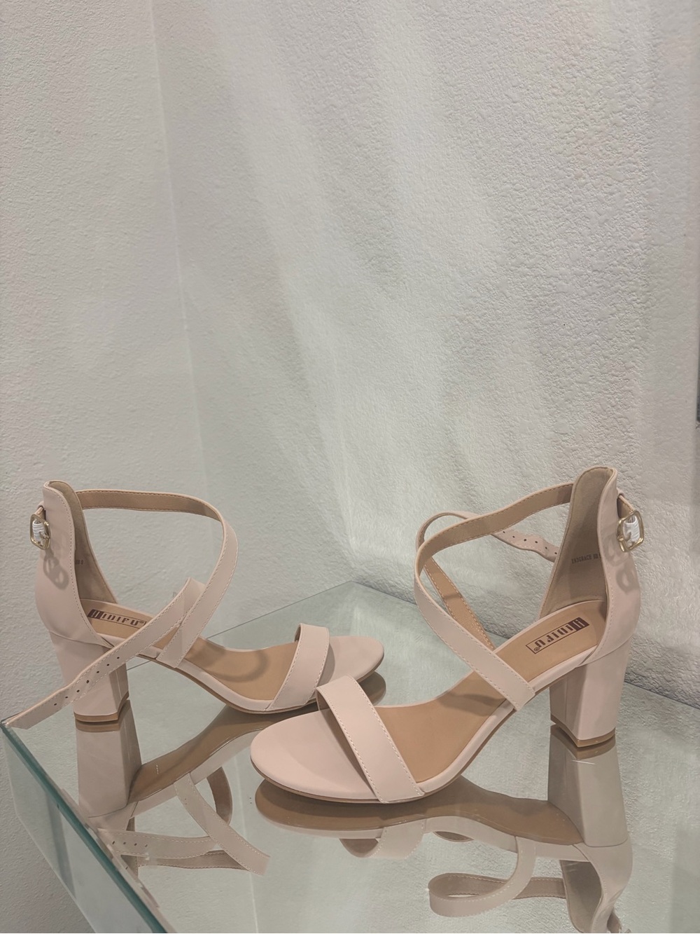 Women's Ankle-Strap Block Heel Sandals - Blush Pink